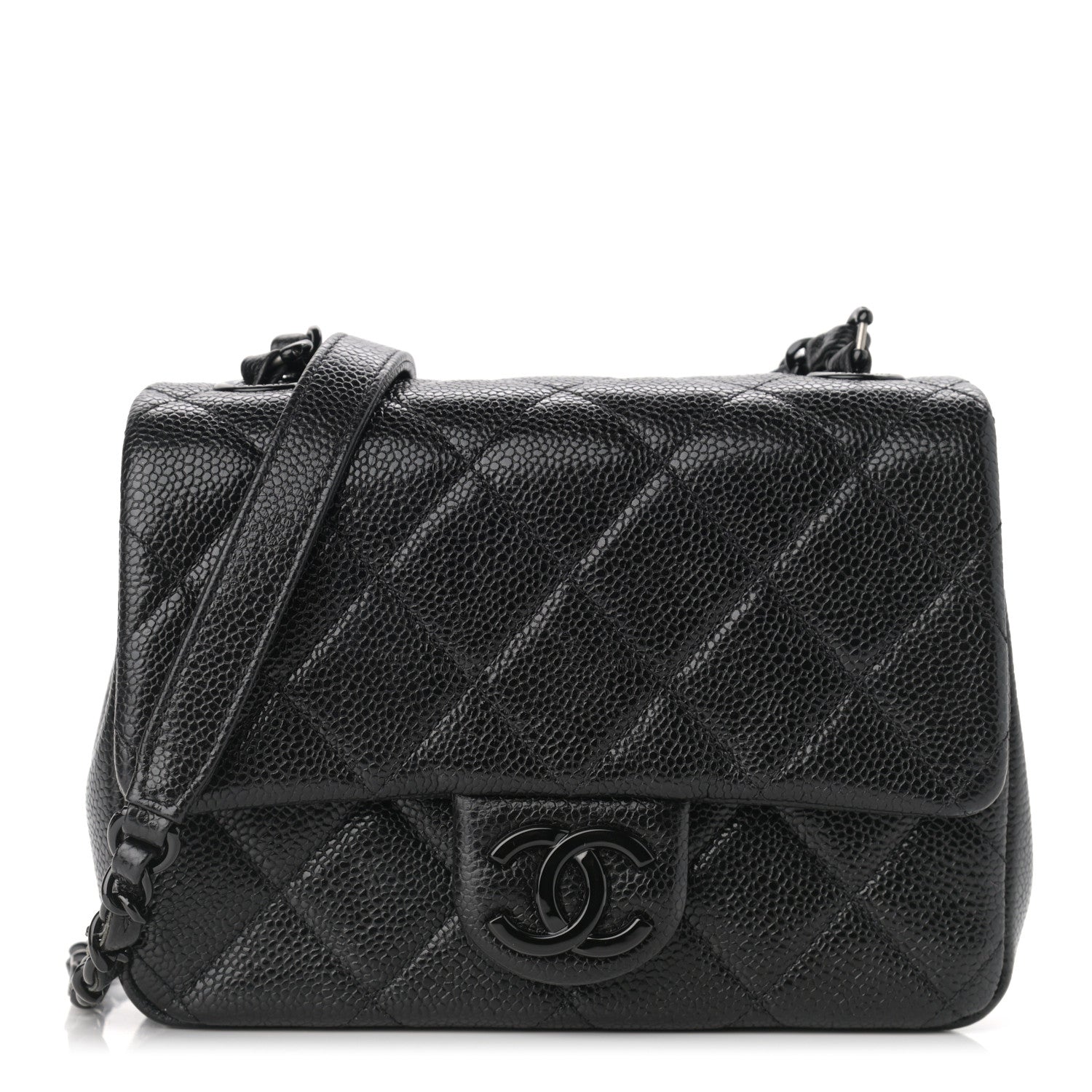 Chanel Caviar Quilted Incognito Mini Square Flap Black 1 of 11