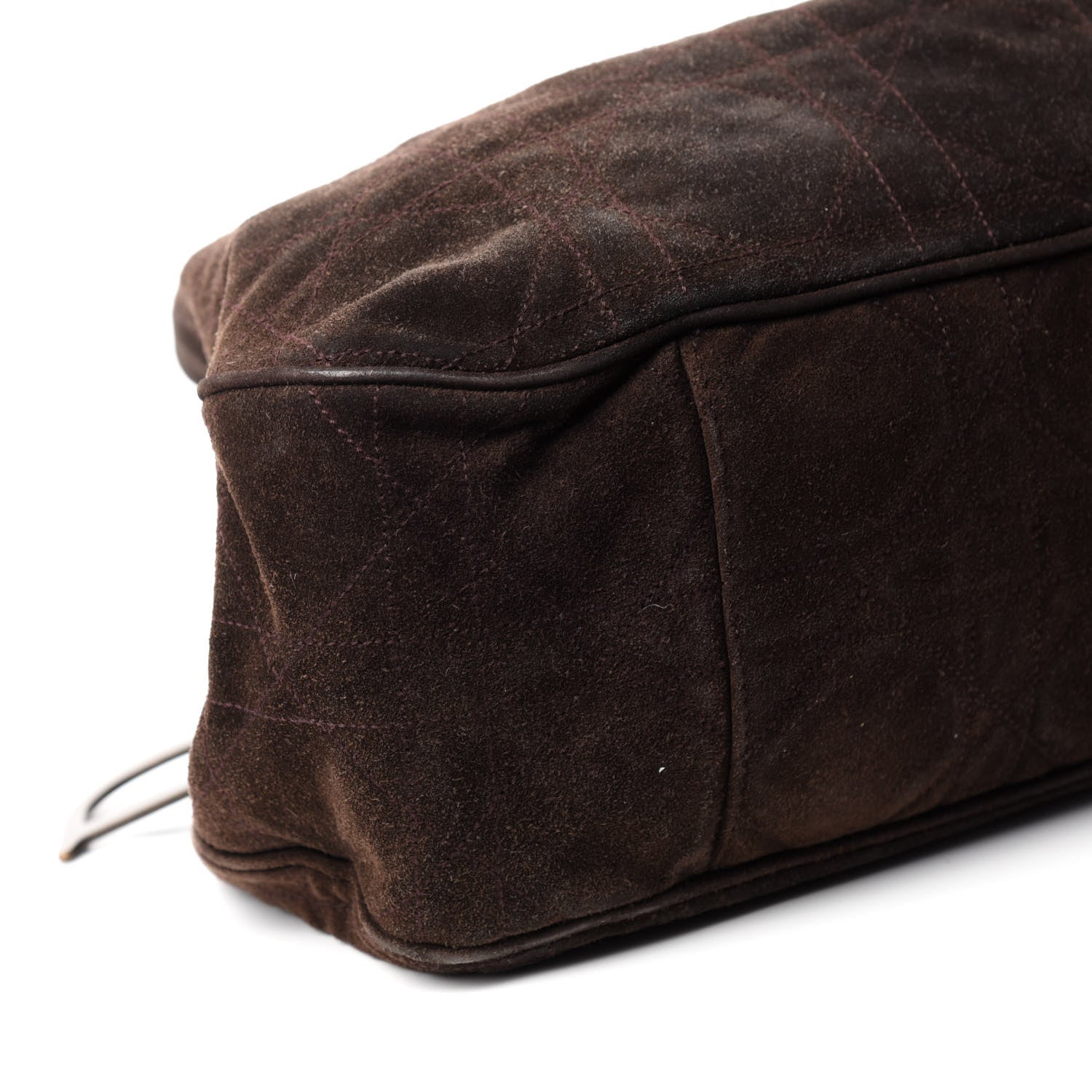 Christian Dior Suede Cannage Drawstring Bag Brown 6 of 11