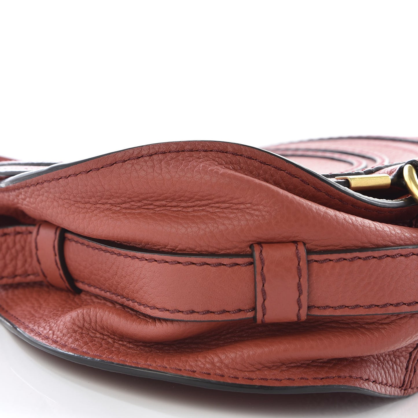 Calfskin Mini Marcie Round Crossbody Bag Maple Leaf