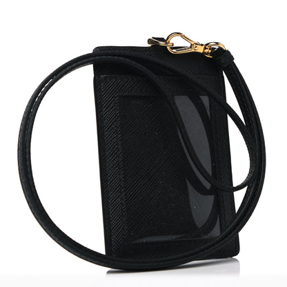 Prada Saffiano Badge Holder Black 2 of 4