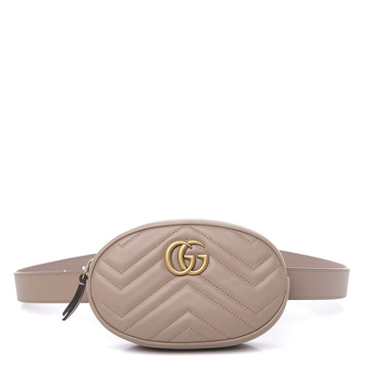 Gucci Calfskin Matelasse GG Marmont Belt Bag 85 34 Porcelain Rose 1 of 10