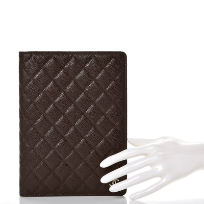 Chanel Caviar Quilted Notebook Agenda Cover Dark Brown 2 of 8