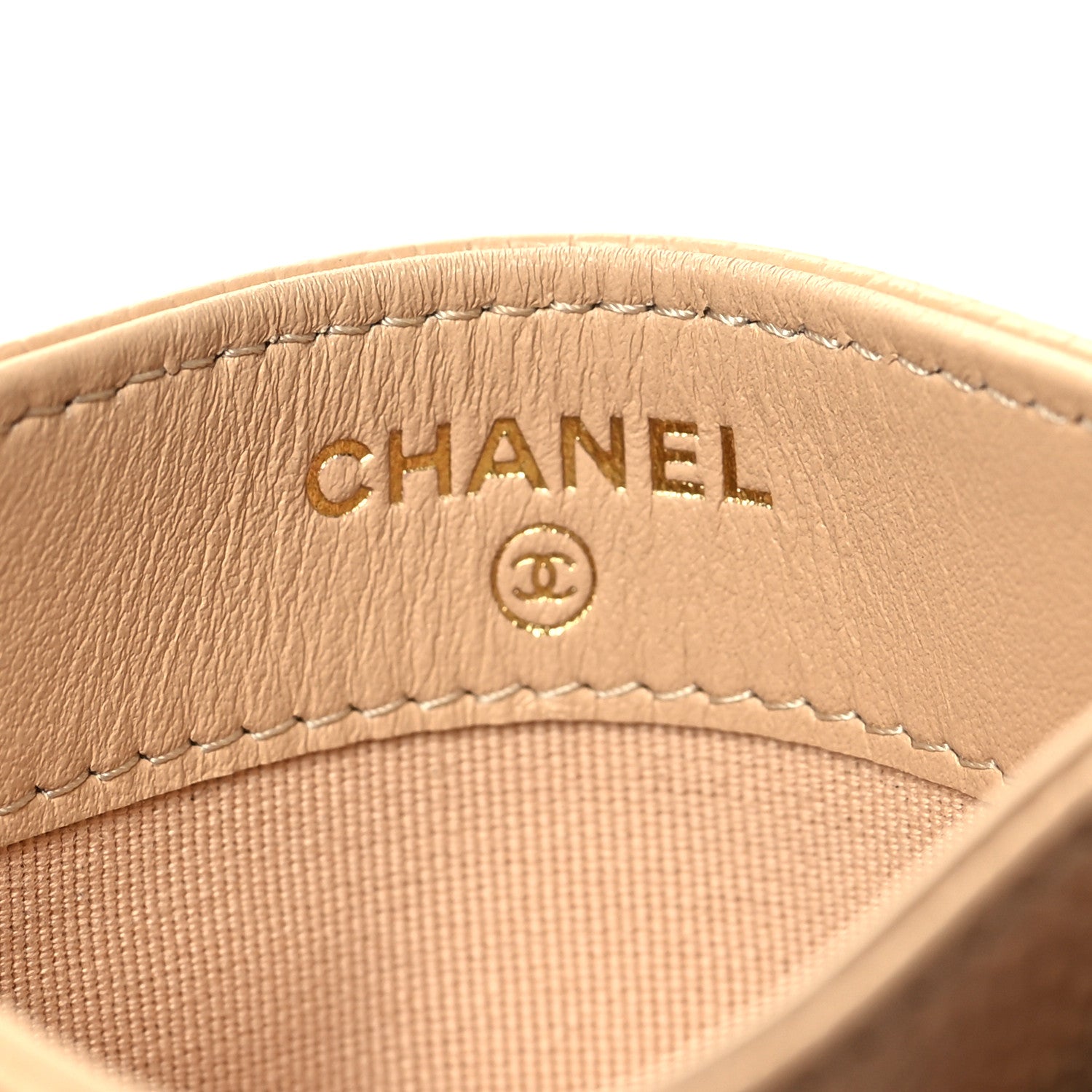 Chanel Caviar Quilted Card Holder Beige 6 of 10