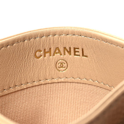 Chanel Caviar Quilted Card Holder Beige 6 of 10