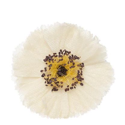 Chanel Camellia Poppy Flower Brooch Beige 1 of 3