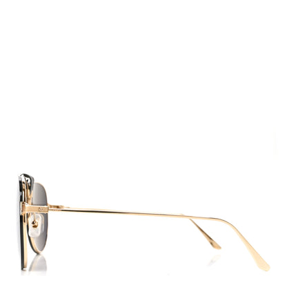 Cartier Santos De Cartier Aviator Sunglasses CT0166S Gold 3 of 7