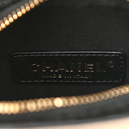 Chanel Metallic Lambskin Small Sea Through Flap Gold Black 8 of 14