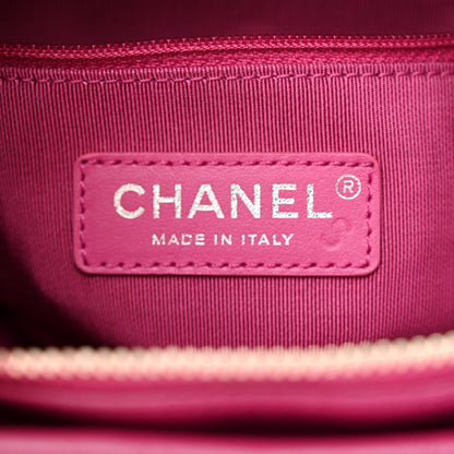 Chanel Aged Calfskin Quilted Small Gabrielle Hobo Fuchsia 6 of 10