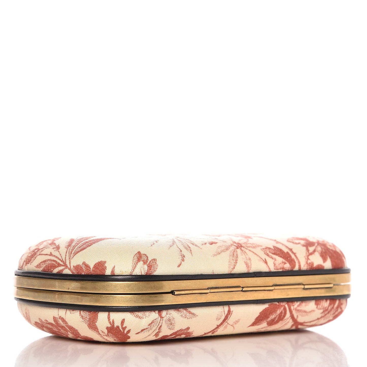 Linen Herbarium Print Broadway Box Clutch Cherry