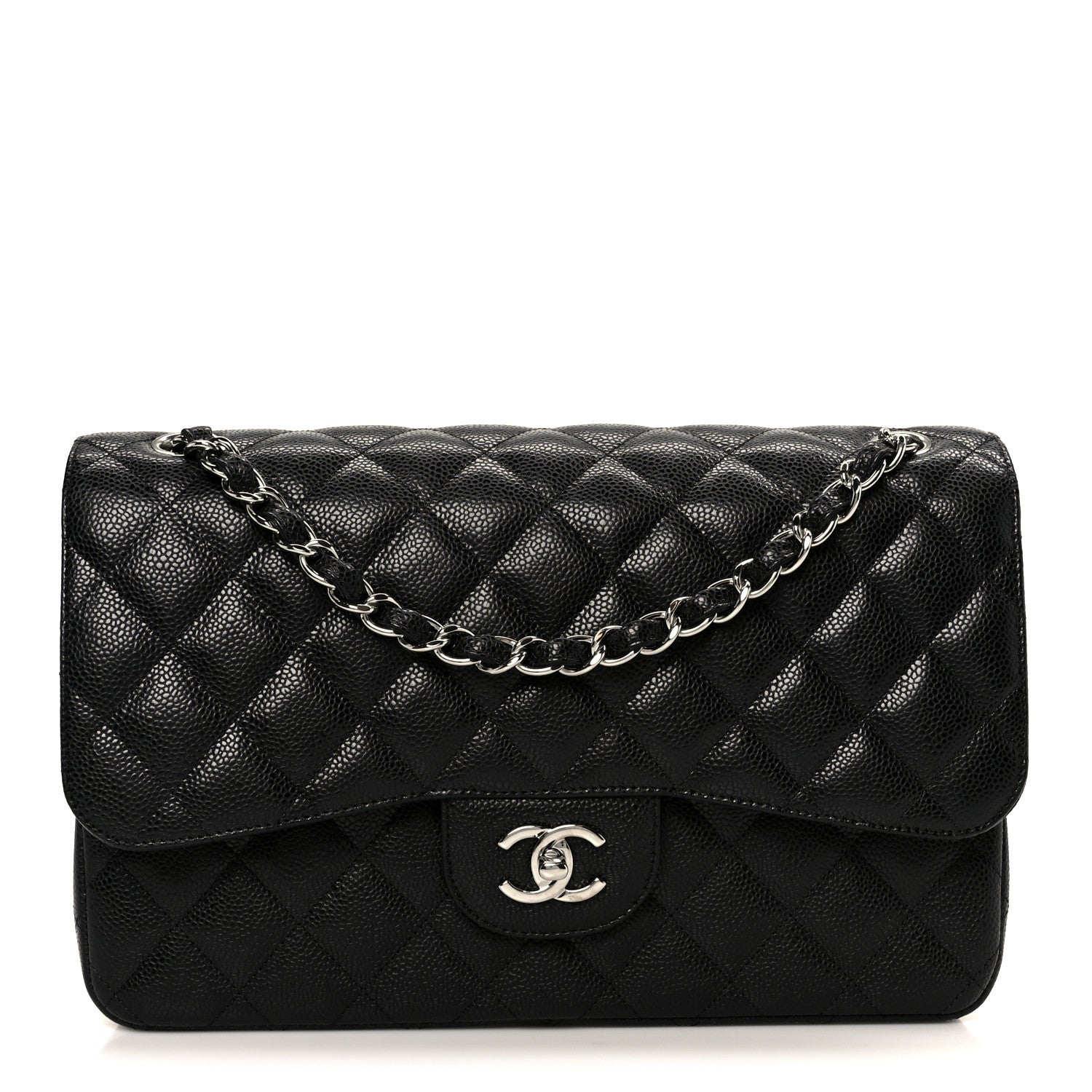 Chanel Caviar Quilted Jumbo Double Flap Black 1 of 12