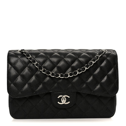 Chanel Caviar Quilted Jumbo Double Flap Black 1 of 12
