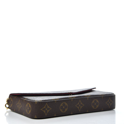 Louis Vuitton Monogram Pochette Felicie Chain Wallet Fuchsia 5 of 9