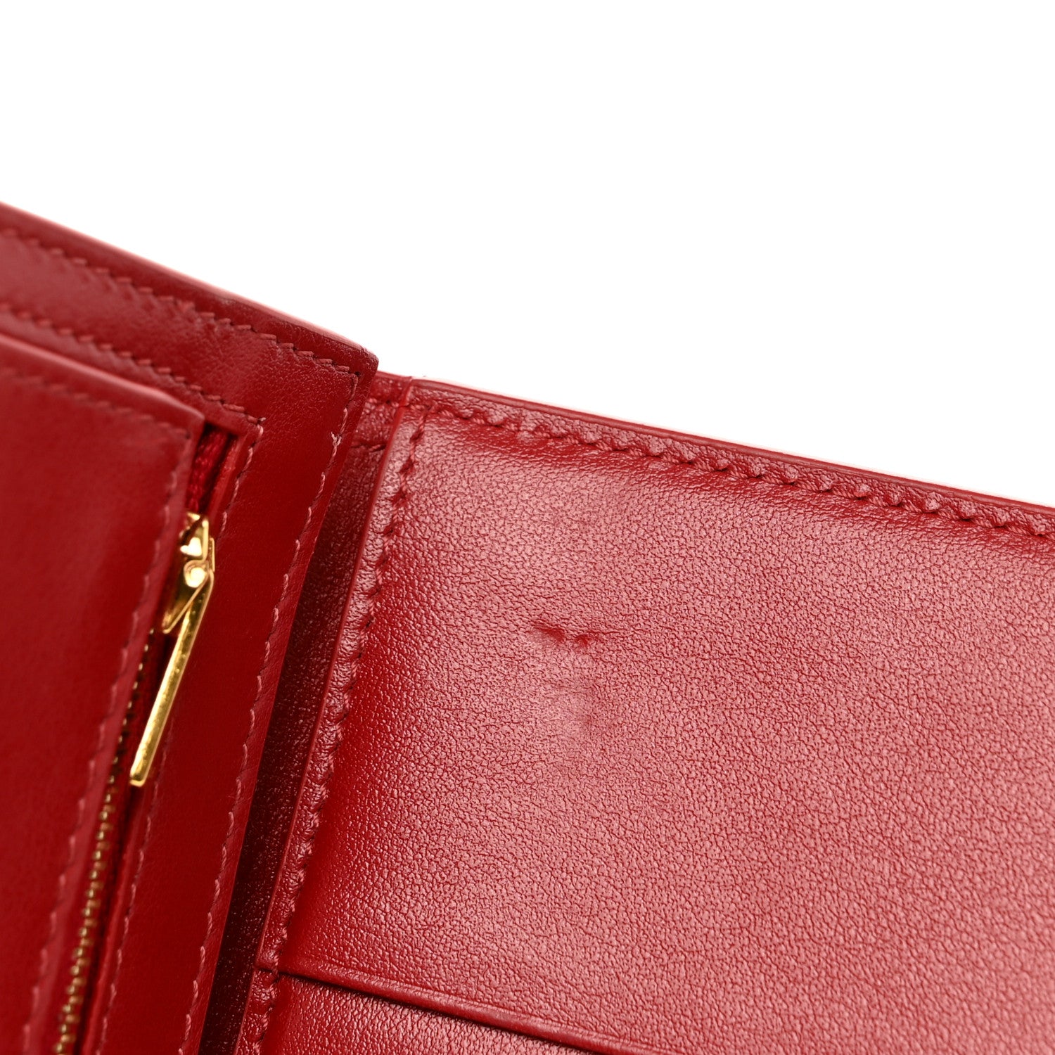 Celine Grained Calfskin Medium Multifunction Strap Wallet Coquelicot 9 of 9