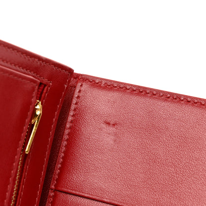 Celine Grained Calfskin Medium Multifunction Strap Wallet Coquelicot 9 of 9