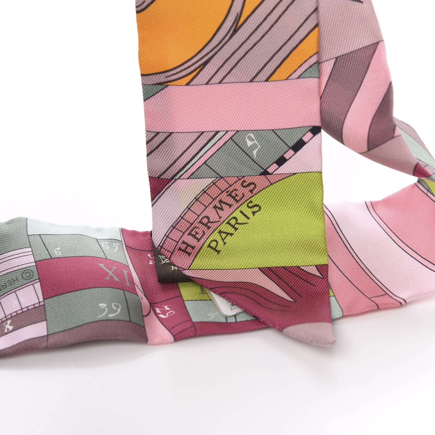 Hermes Silk Astrologie Nouvelle Twilly Rose Framboise Pistache 2 of 4