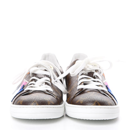 Louis Vuitton Calfskin Monogram LV Black Heart Sneakers 39.5 Cacao 2 of 8