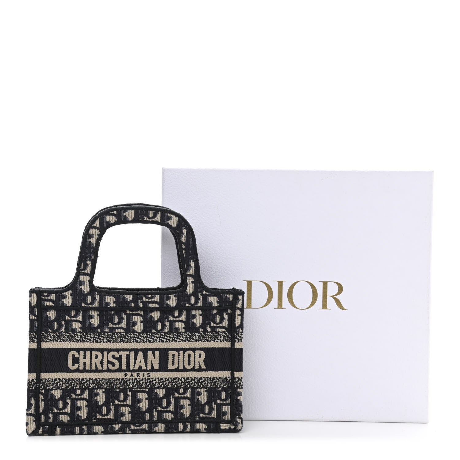 Christian Dior Oblique Mini Book Tote Blue Multicolor 13 of 13