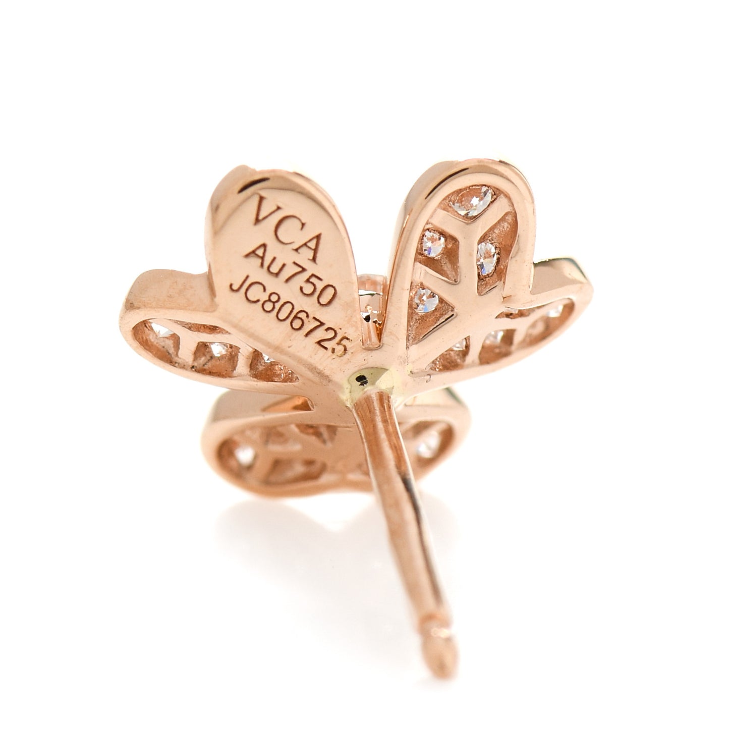 18K Rose Gold Diamond Mini Frivole Pave Earrings
