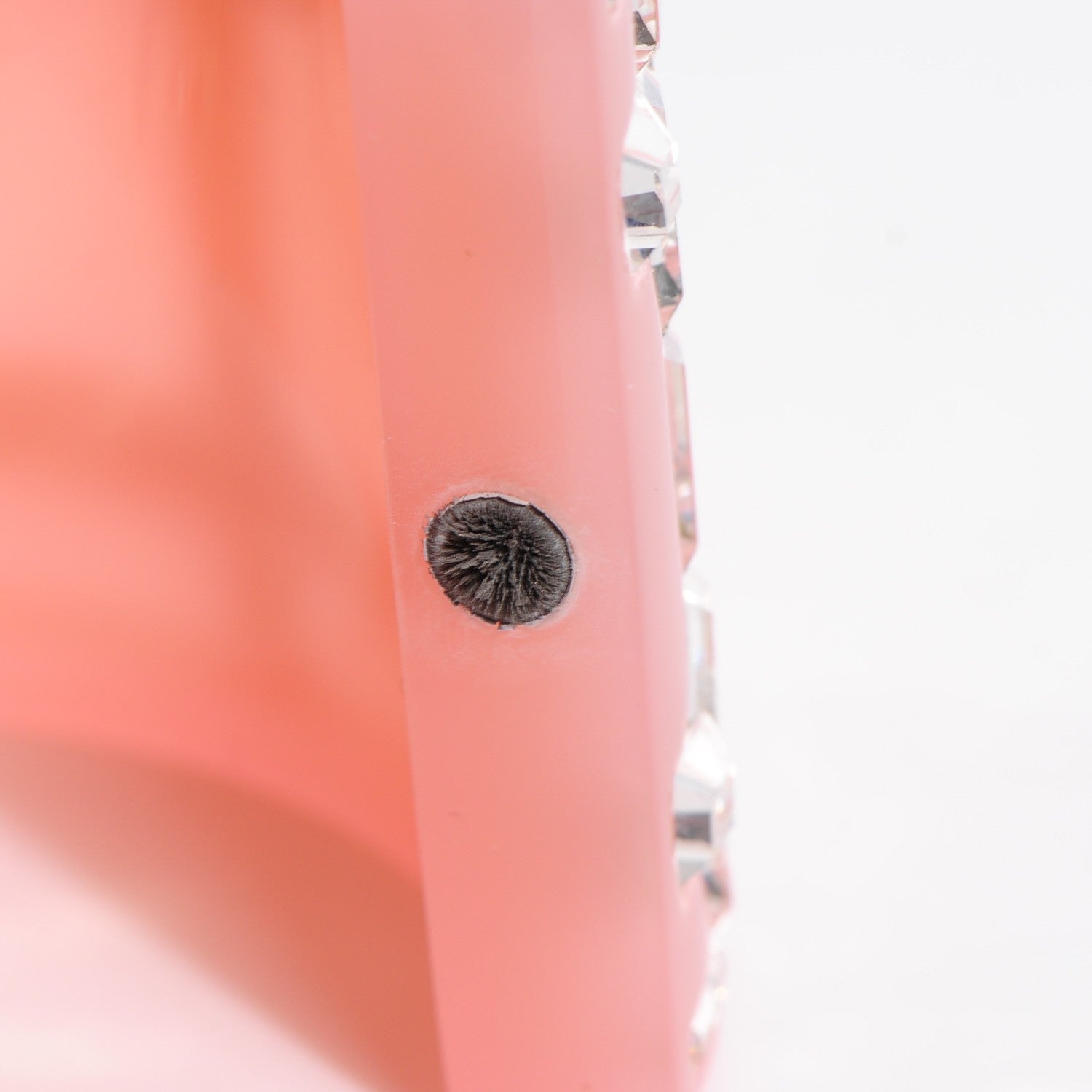 Chanel Resin Crystal Baguette Geometric CC Cuff Pink 5 of 5