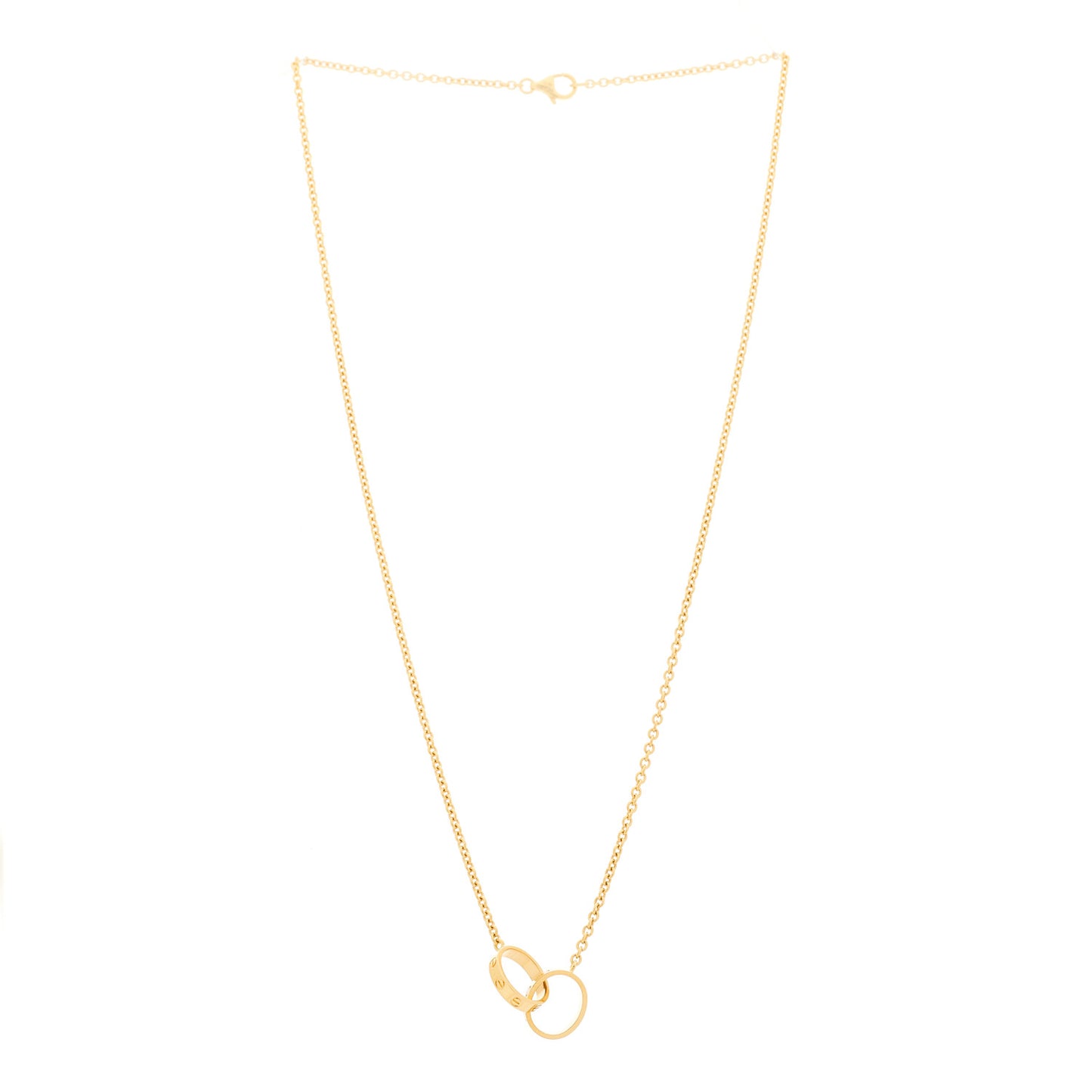18K Yellow Gold Interlocking LOVE Necklace