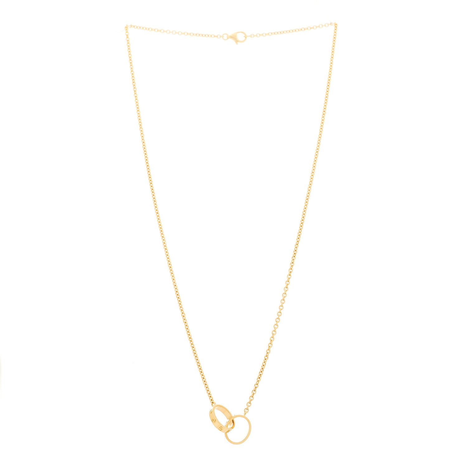 Cartier 18K Yellow Gold Interlocking LOVE Necklace 3 of 6