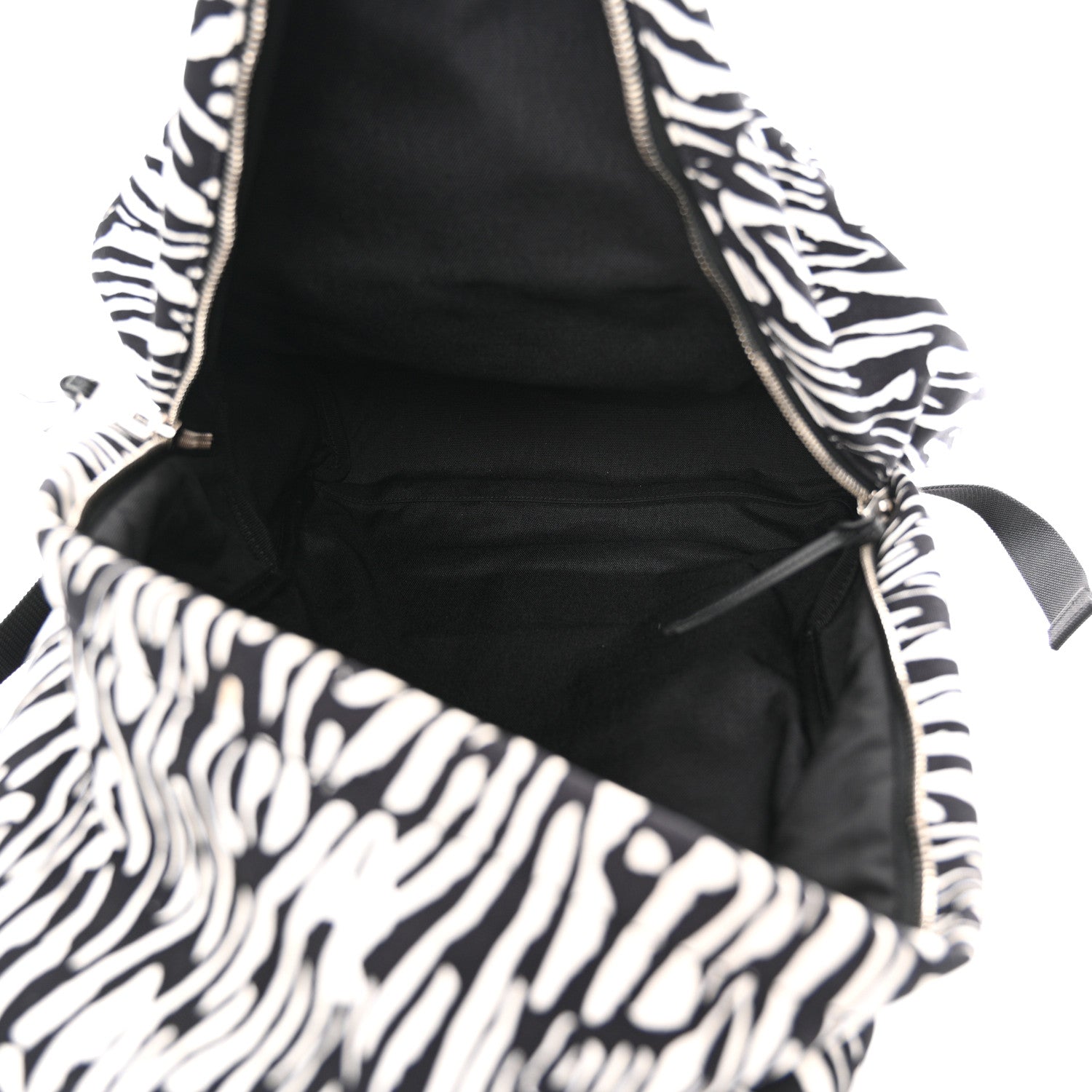 Saint Laurent Canvas Zebra Print City Backpack Black White 5 of 10