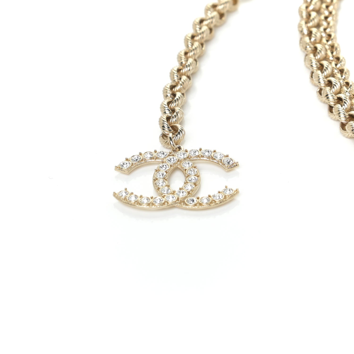 Chanel Crystal City of Lights Letter Chain Belt Gold 4 of 5