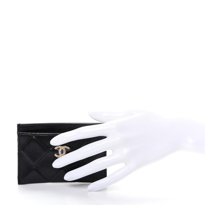 Chanel Lambskin Quilted Brilliant Card Holder Black 2 of 9