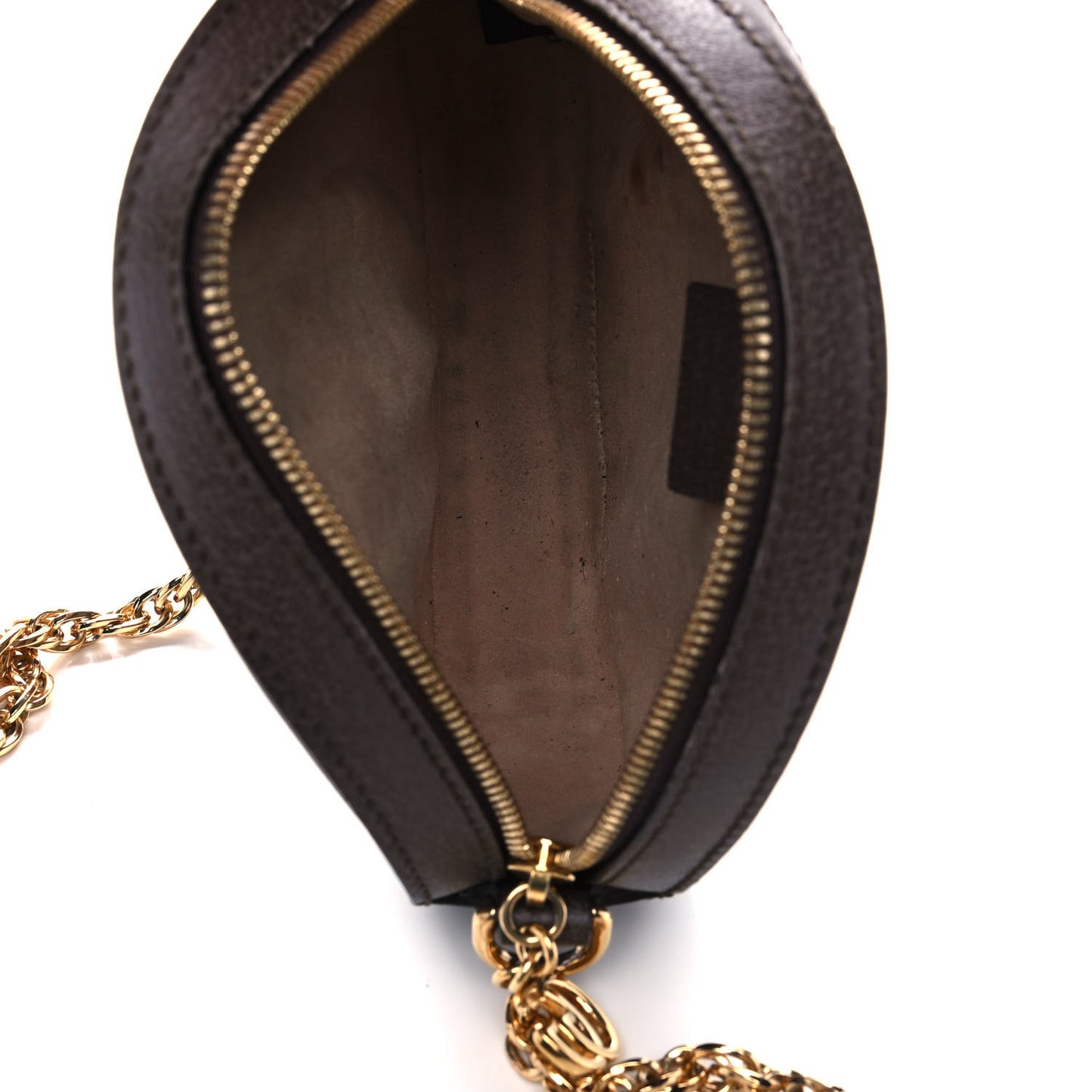 GG Supreme Monogram Web Mini Ophidia Round Shoulder Bag Brown