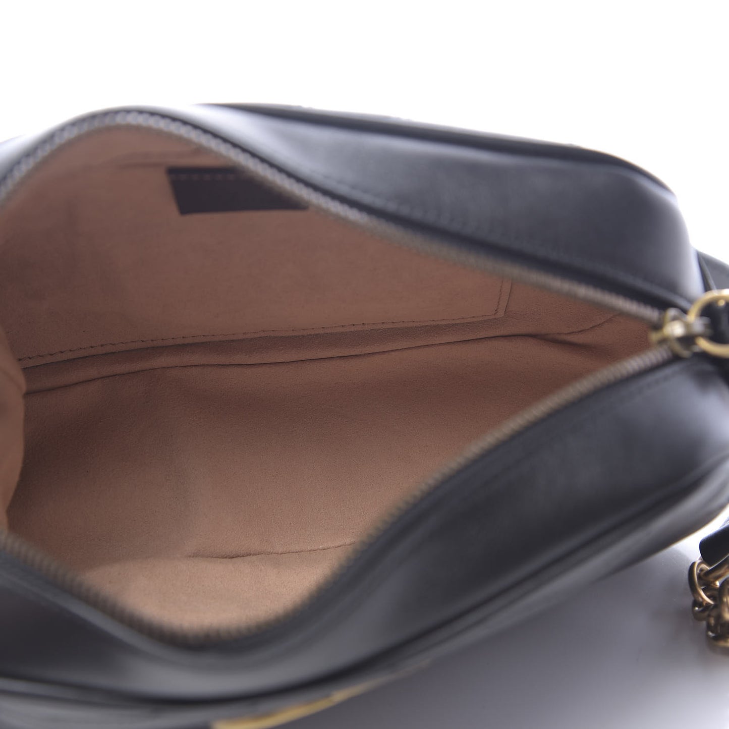 Calfskin Matelasse Small GG Marmont Chain Shoulder Bag Black