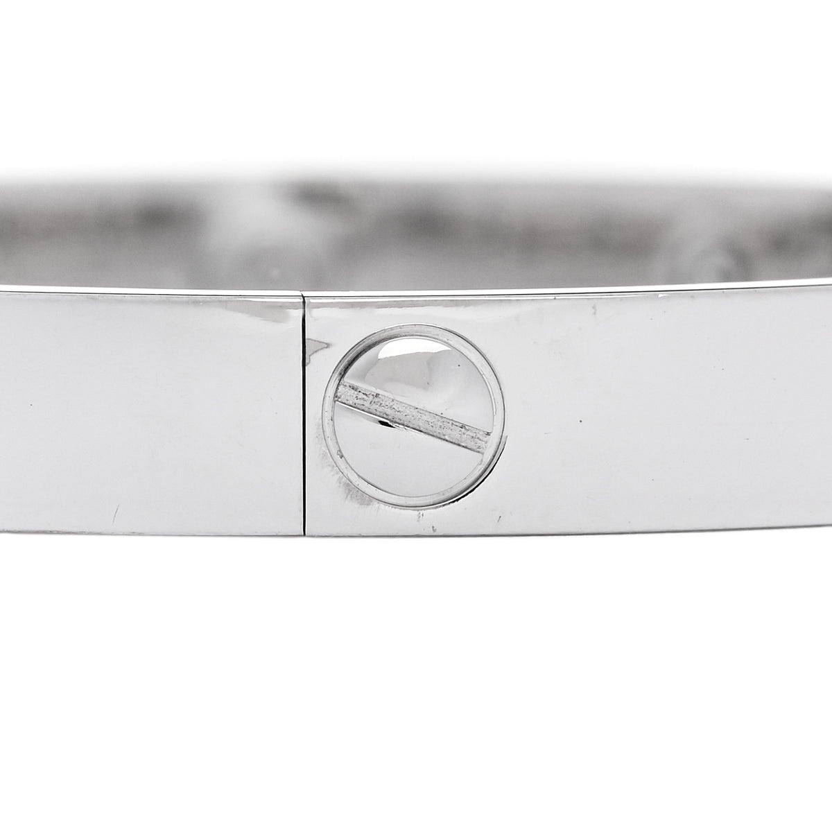 18K White Gold 10 Diamond LOVE Bracelet 16