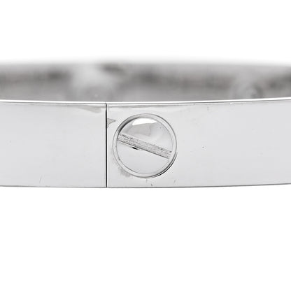 Cartier 18K White Gold 10 Diamond LOVE Bracelet 16 3 of 7