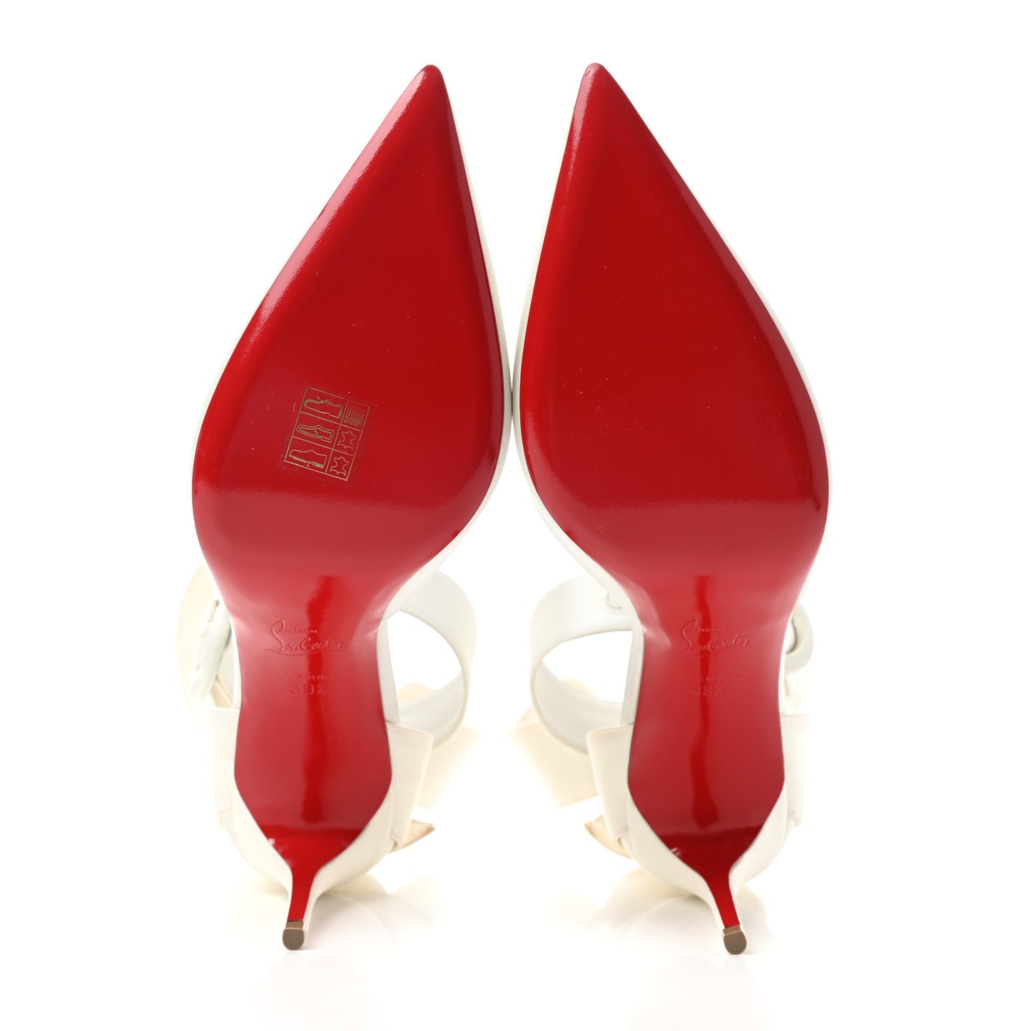 Crepe Satin Raissa 85 Ankle Strap Pumps 39.5 Off White