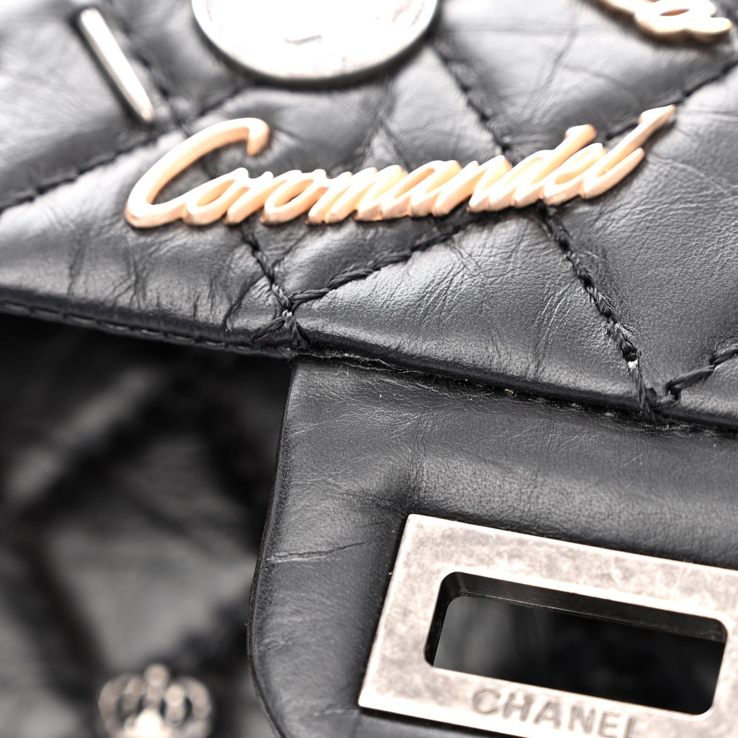 Chanel Aged Calfskin Lucky Charms 2.55 Reissue 225 Flap Black 10 of 12