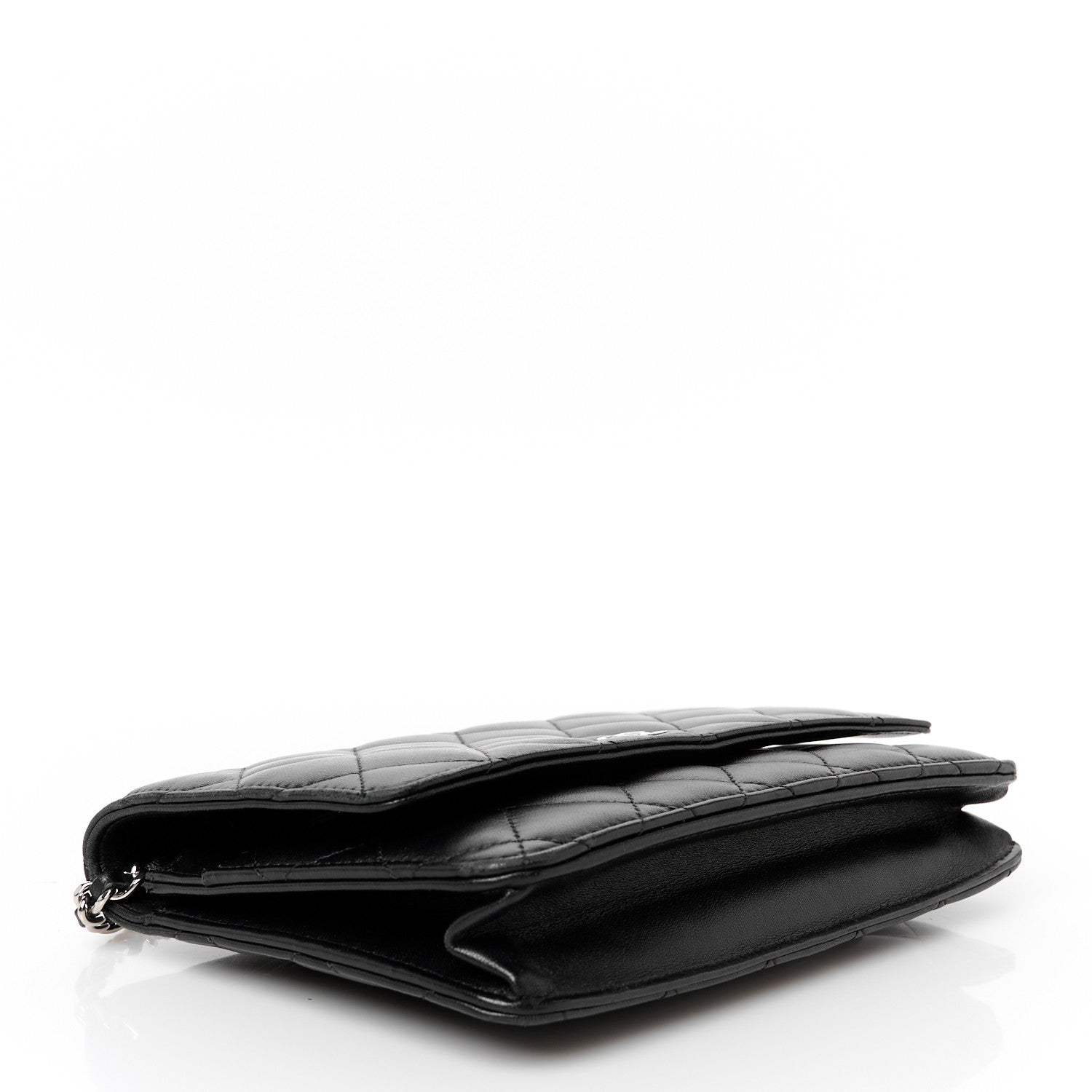 Chanel Lambskin Quilted Wallet On Chain WOC Black 4 of 12