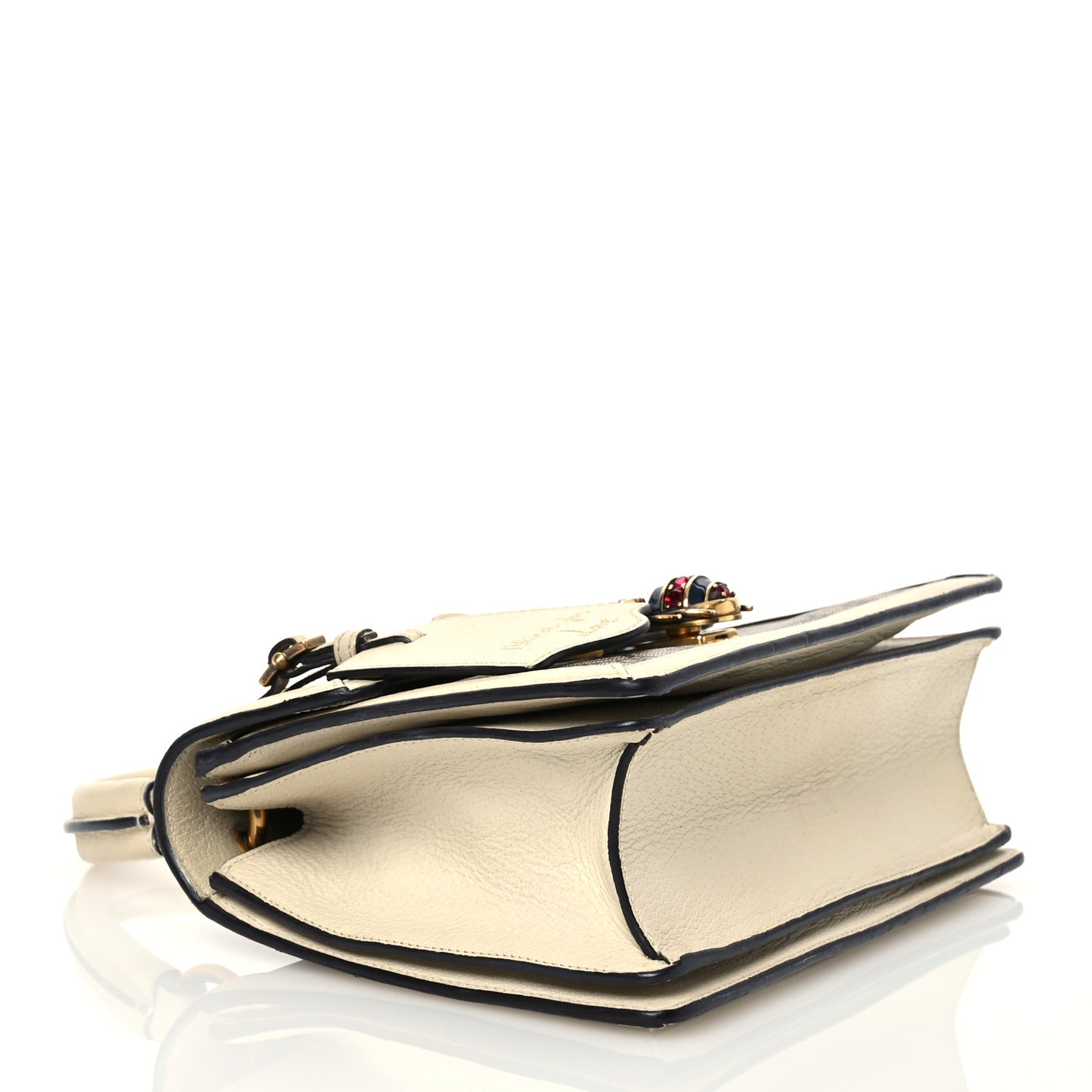 GG Supreme Monogram Small Queen Margaret Top Handle Bag White