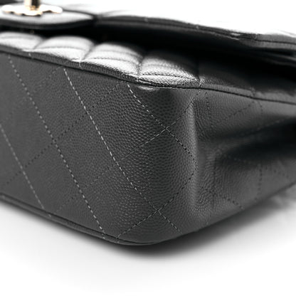 Chanel Caviar Quilted Medium Double Flap Dark Grey 9 of 10