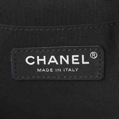 Chanel Grained Calfskin Quilted Medium CC Chain Bucket Drawstring Bag Black 7 of 13