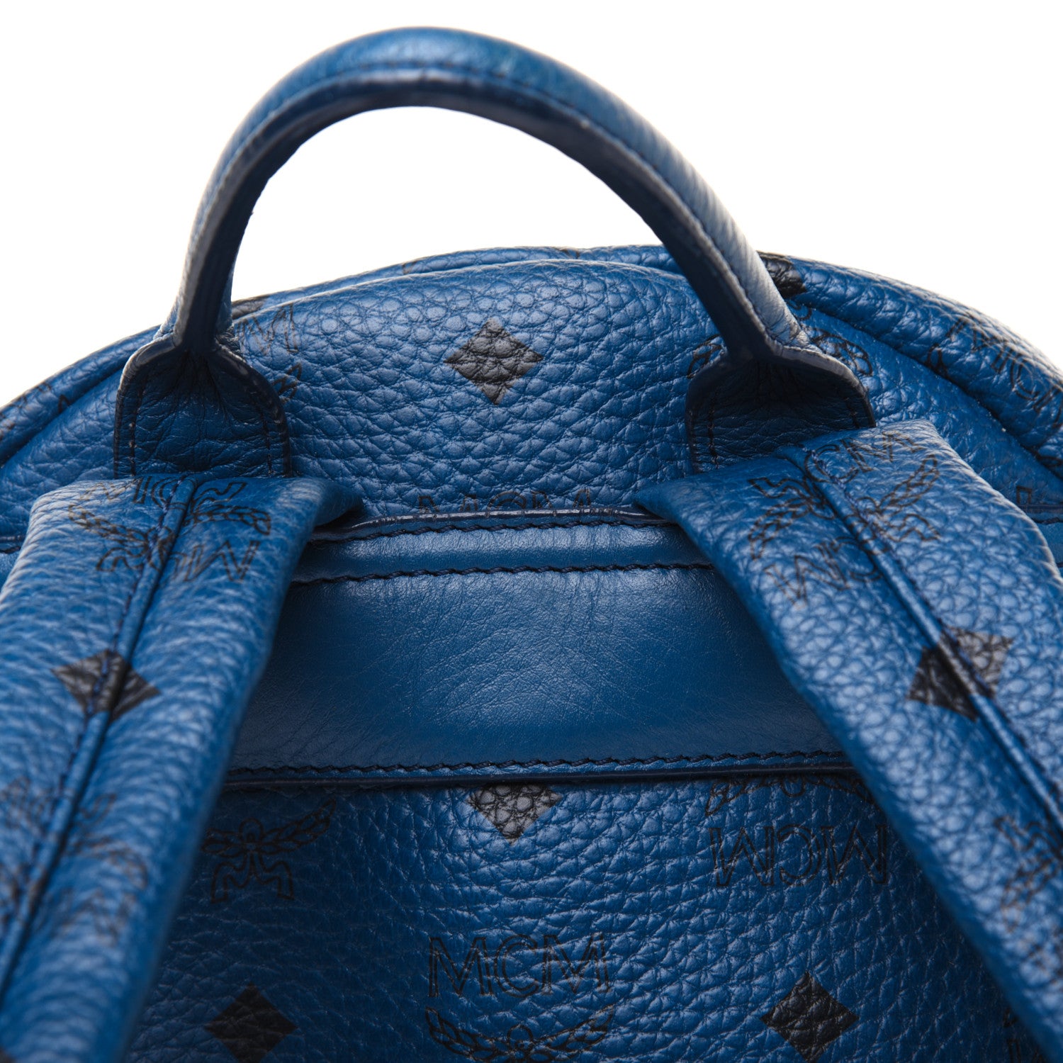 MCM Visetos Studded Small Stark M Backpack Blue 24 of 31