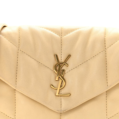 Saint Laurent Lambskin Quilted Toy Loulou Puffer Monogram Chain Satchel Juane Pale 8 of 12