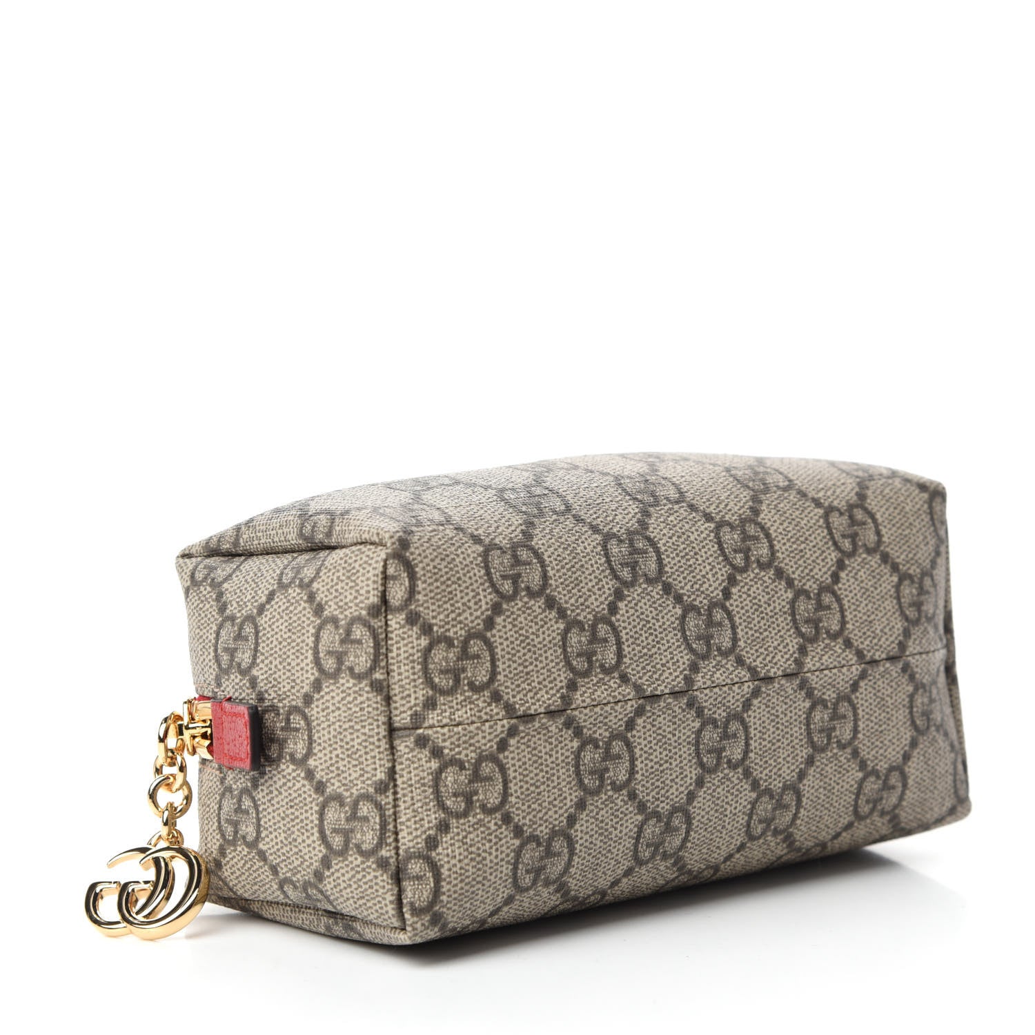 Gucci Soft GG Supreme Monogram Calfskin Small Ophidia Cosmetic Case Beige Ebony Hibiscus Red 4 of 7