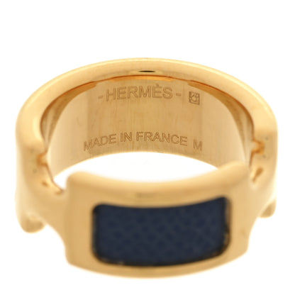 Hermes Madame Calfskin Olympe Ring M 55 7.25 Deep Bleu 4 of 6