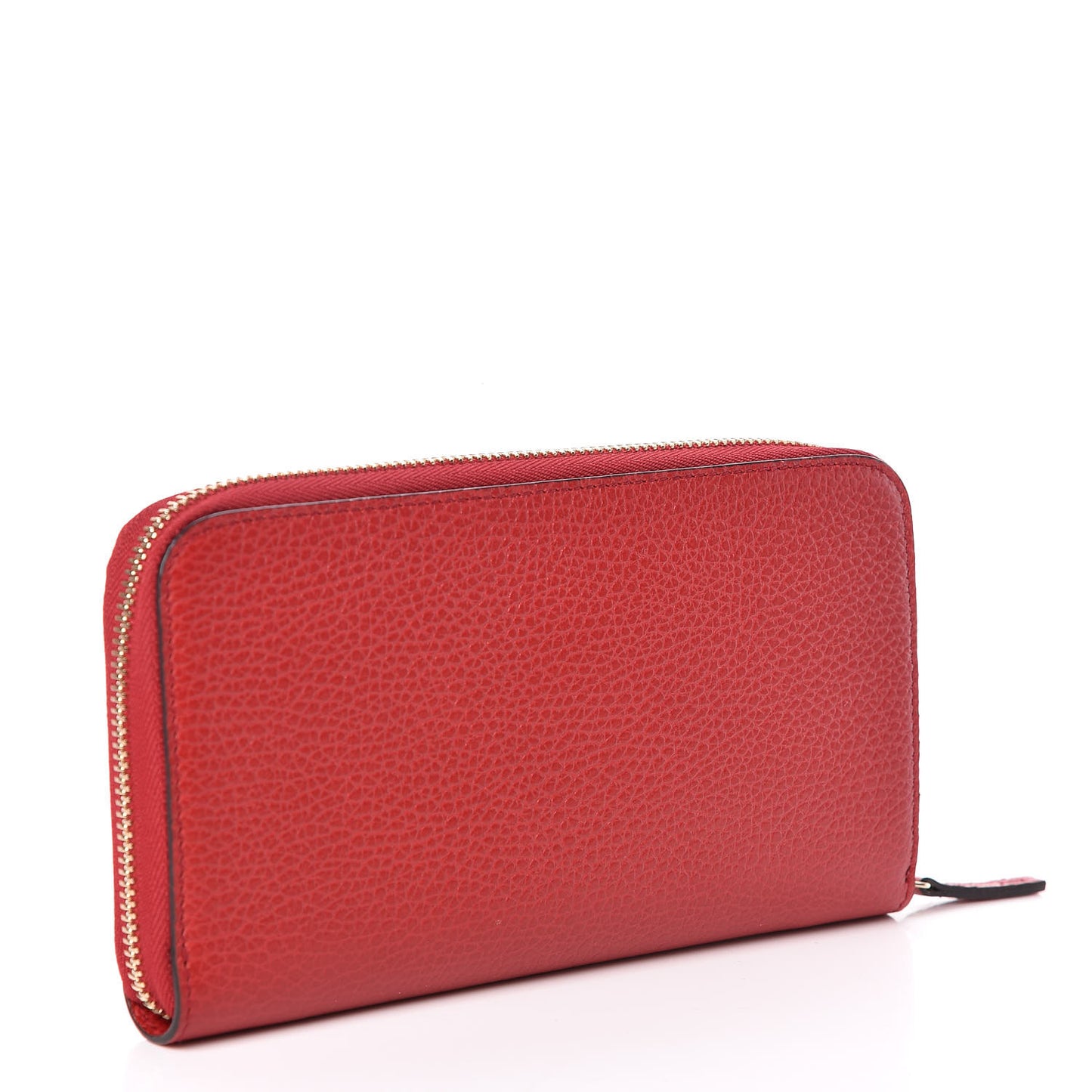 Dollar Calfskin GG Zip Around Wallet Red