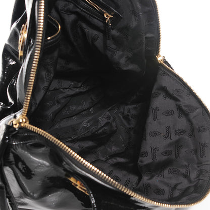 Gucci Patent Medium Hysteria Top Handle Bag Black 5 of 7