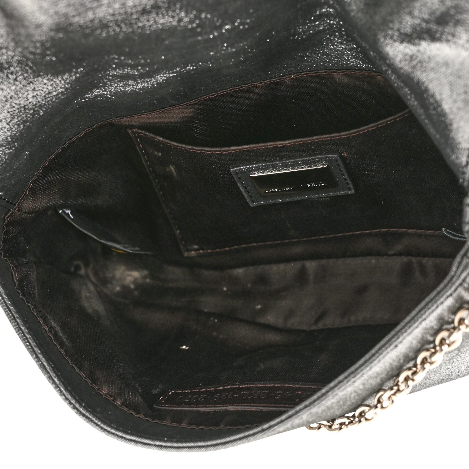 Fendi Metallic Calfskin Mia Pochette Silver 5 of 12