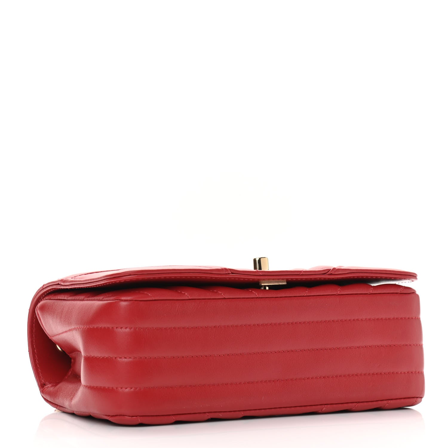 Chanel Calfskin Chevron Quilted Mini Statement Flap Red 4 of 11