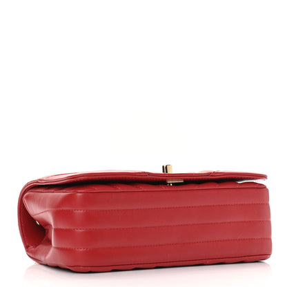 Chanel Calfskin Chevron Quilted Mini Statement Flap Red 4 of 11