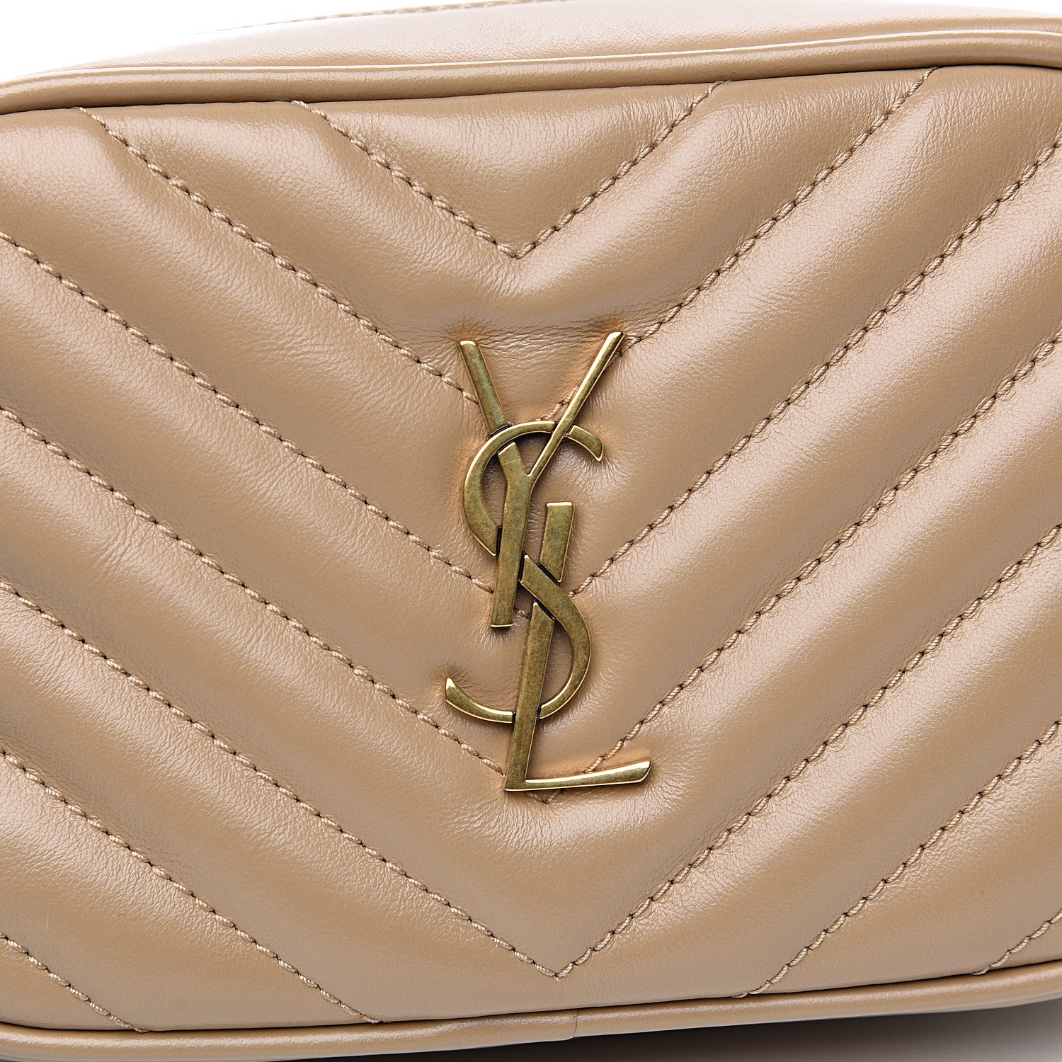 Saint Laurent Calfskin Matelasse Monogram Lou Belt Bag Dark Beige 4 of 8