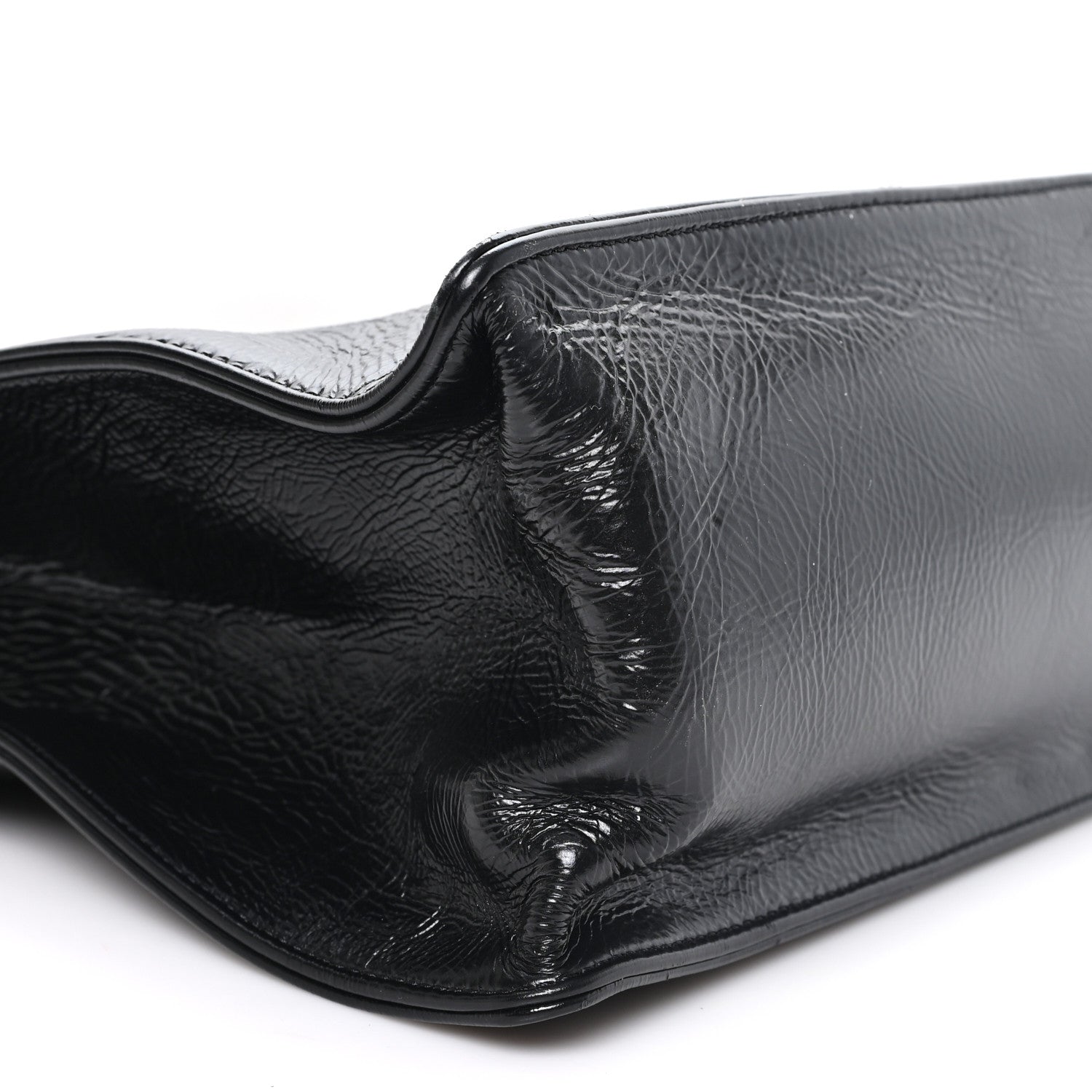 Chanel Glazed Aged Calfskin CC Tote Black 9 of 10