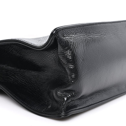 Chanel Glazed Aged Calfskin CC Tote Black 9 of 10